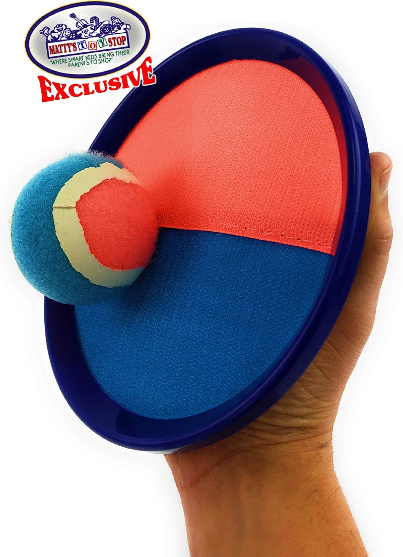 Matty's Toy Stop Deluxe Toss & Catch (Hook & Loop) Tropical Colors Paddle Game Set with 4 Paddles, 3 Balls & Storage Bag - Classic Outdoor Game, Perfect for The Beach, Backyard or in The House! - Image 3